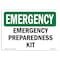 Signmission Safety Sign, OSHA EMERGENCY, 5" Height, Preparedness Kit, Landscape OS-EM-D-57-L-10348 - alternate 1